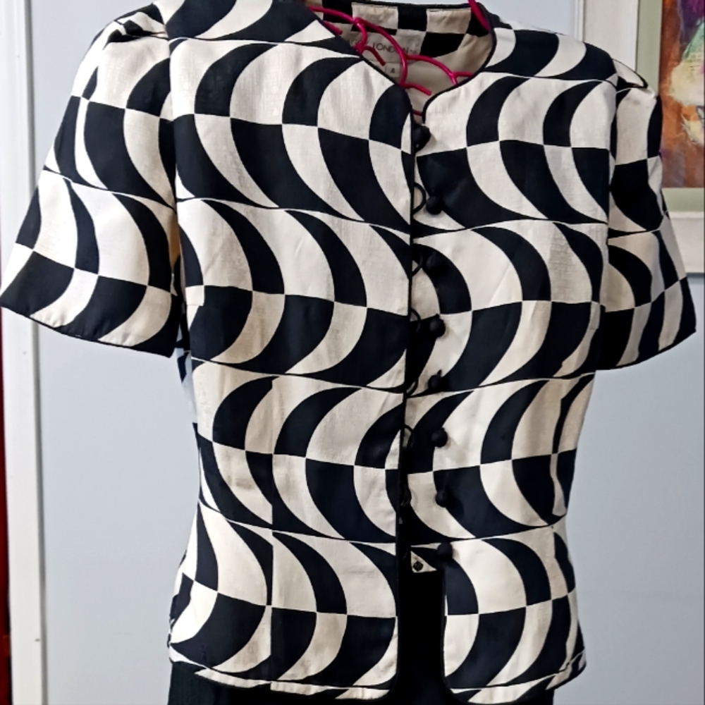 Beautiful black and white suit